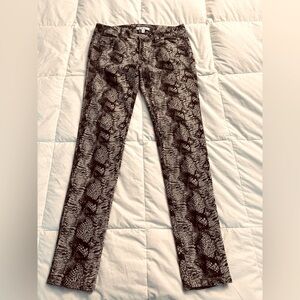 CAbi Snakeskin Print Skinny Jeans